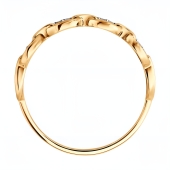 Кольцо из золота с фианитами