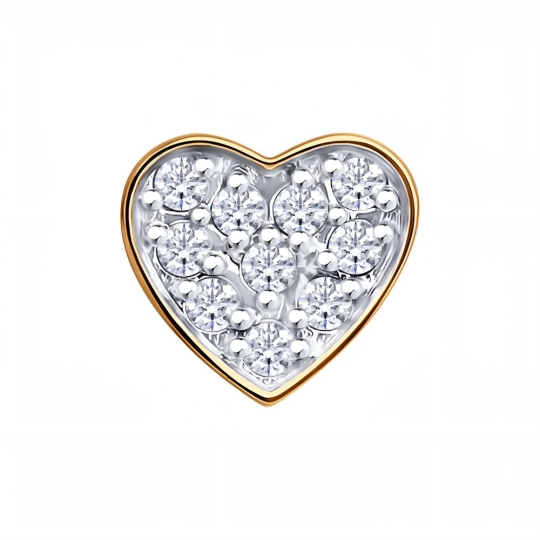 Серьги из лимонного золота с фианитами