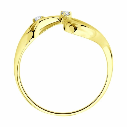 Кольцо из золота с фианитами