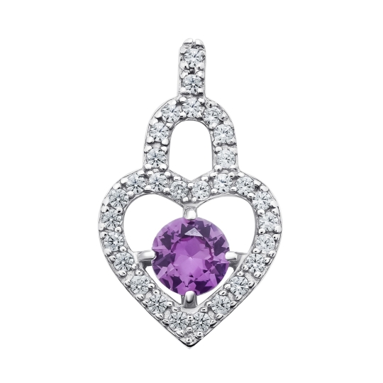 Подвеска из серебра с фианитами