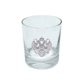 Бокал из стекла с серебряной вставкой 