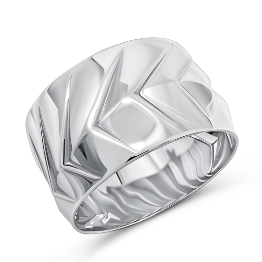 Кольцо из серебра с фианитами 