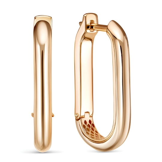 Серьги из золота с фианитами