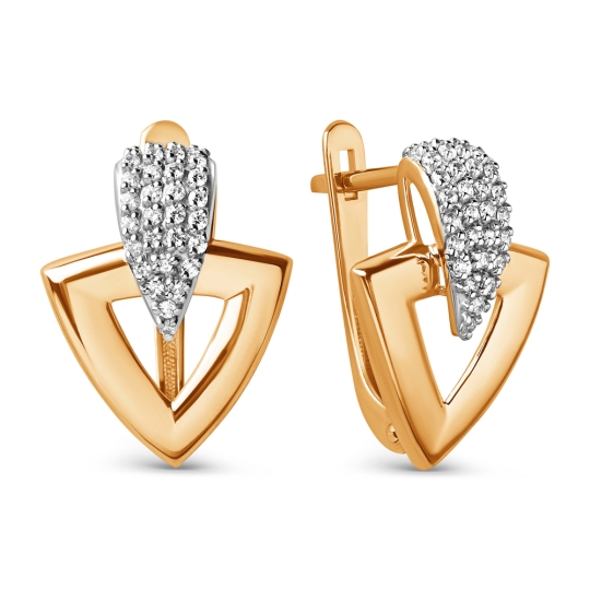 Кольцо из золота с фианитами