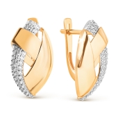 Серьги из золота с фианитами