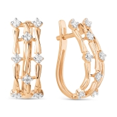 Серьги из золота с фианитами