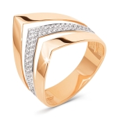 Кольцо из золота с фианитами