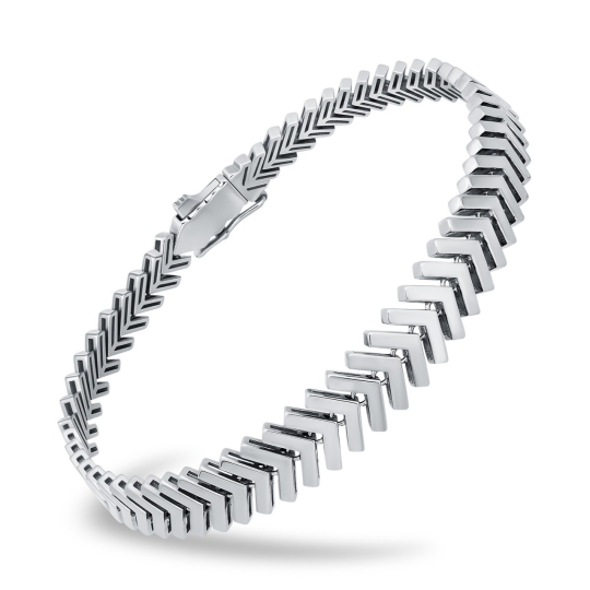 Браслет из серебра с фианитами