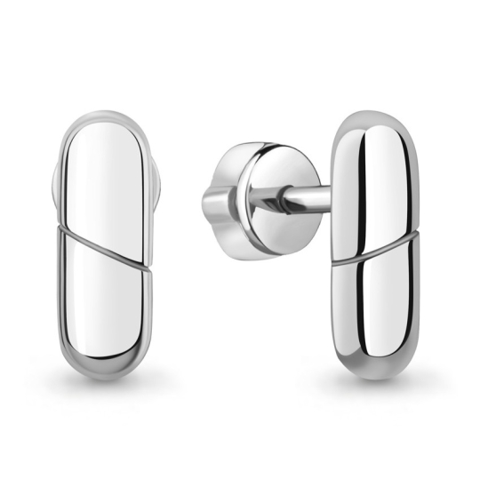 Серьги из серебра с фианитами