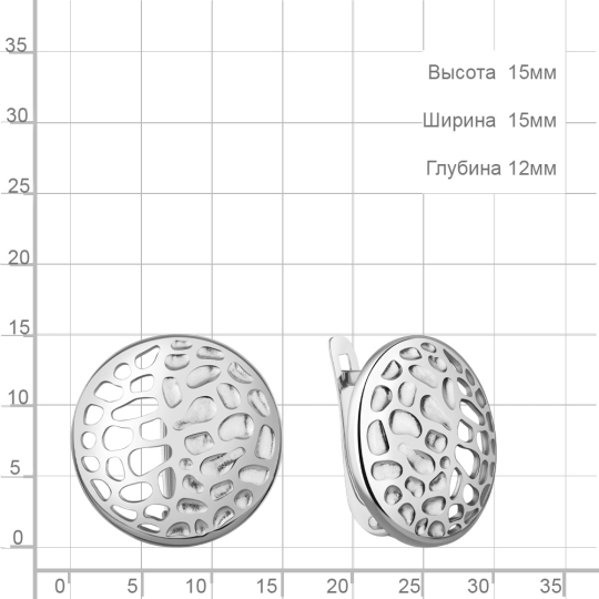 Серьги из серебра с бриллиантами