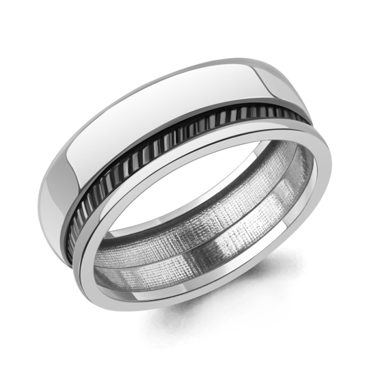 Кольцо из серебра с ювелирным кристаллом агат и фианитами