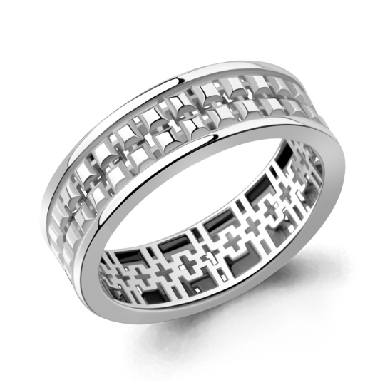 Кольцо из серебра с чернением "Филин"