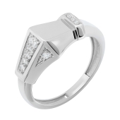 Кольцо из серебра с фианитами