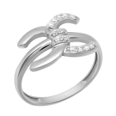 Кольцо из серебра с фианитами