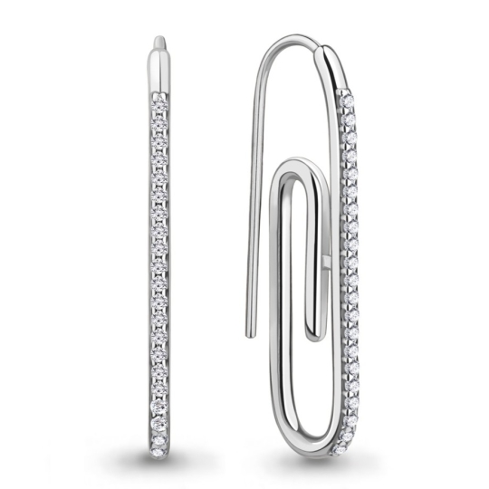 Серьги-конго из серебра