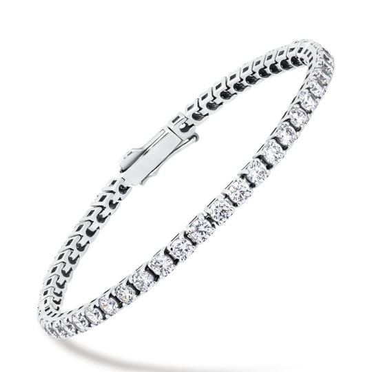 Браслет из серебра с фианитами