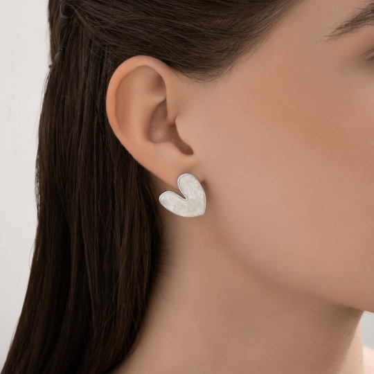 Серьги из серебра с позолотой и эмалью