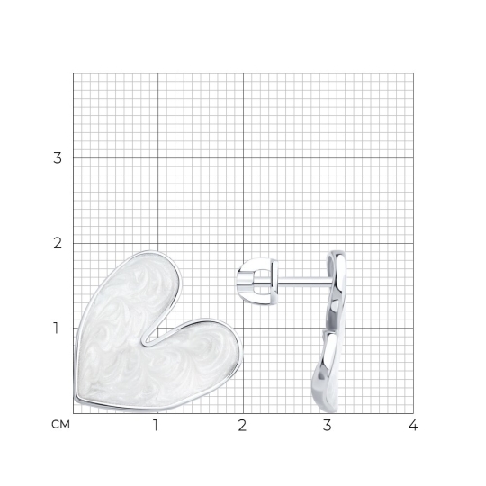 Серьги из серебра с эмалью