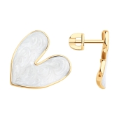 Серьги из серебра с позолотой и эмалью