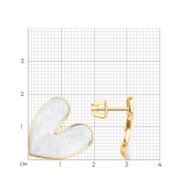 Серьги из серебра с позолотой и эмалью