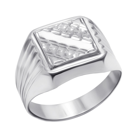 Кольцо из серебра с фианитом