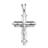 Подвеска-крест из белого золота