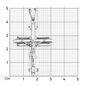 Подвеска-крест из белого золота