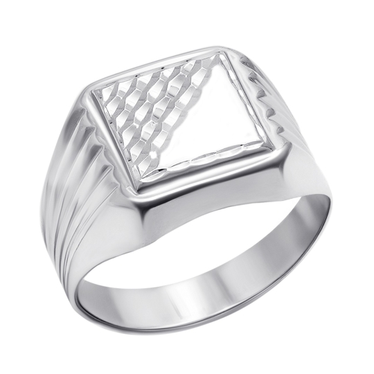 Кольцо из серебра с фианитом