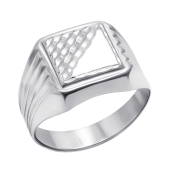 Кольцо-печатка из серебра