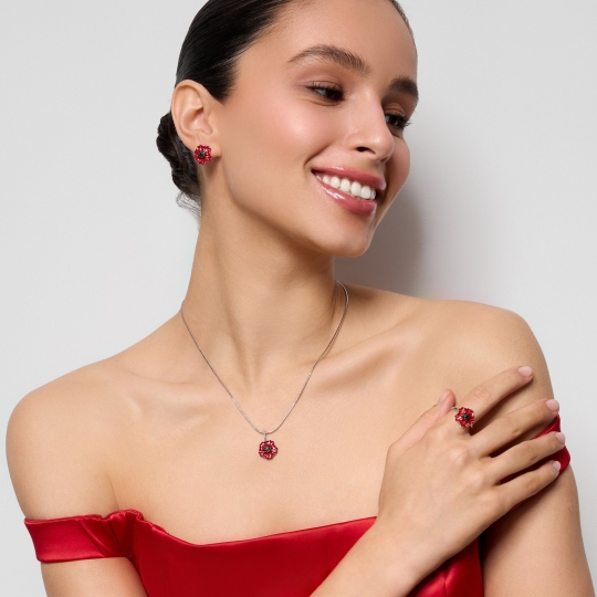 Серьги-конго из серебра