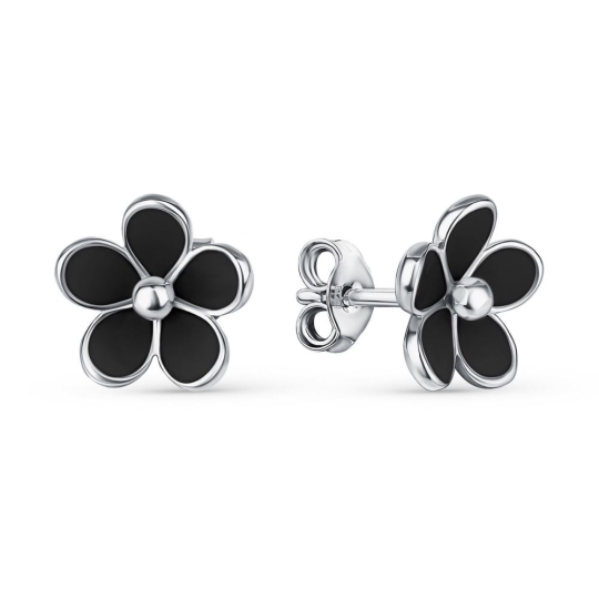 Серьги из серебра с эмалью