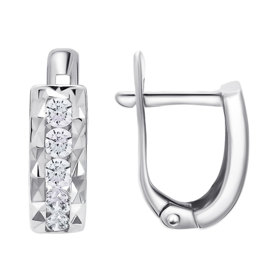 Серьги из серебра с гранатами