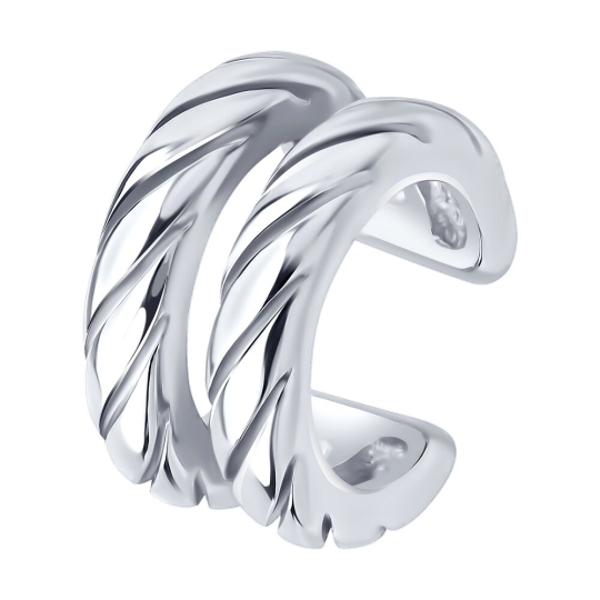 Серьги из серебра с фианитами