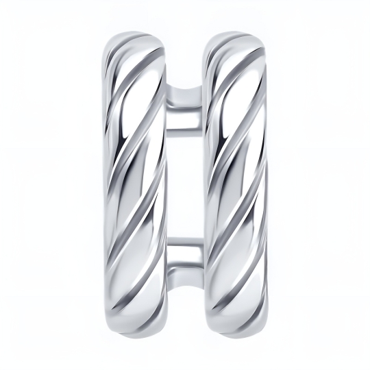 Серьги из серебра с фианитами