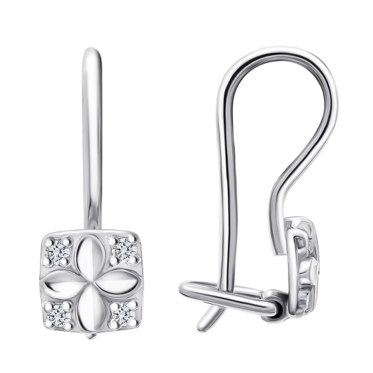 Серьги из серебра с топазами