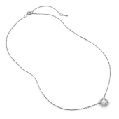 Колье из серебра с бриллианитом и фианитами