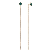 Серьги из серебра с позолотой и эмалью