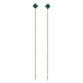 Серьги из серебра с позолотой и эмалью