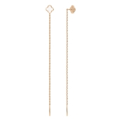 Серьги из серебра с позолотой и эмалью