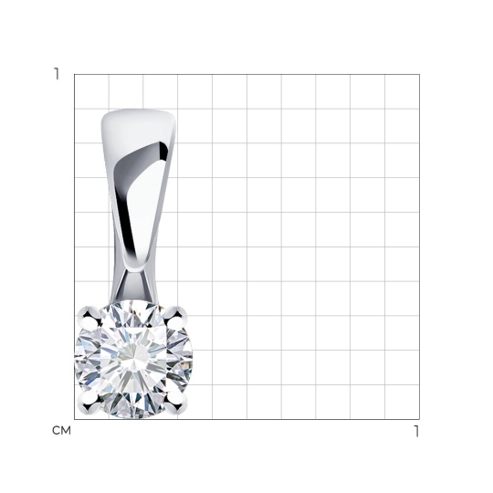 Кольцо из белого золота с бриллиантом