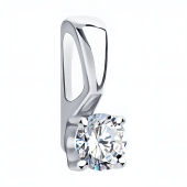 Подвеска из белого золота с бриллиантом