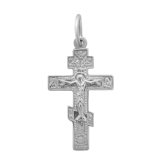 Крест из дерева с серебряными вставками на гайтане