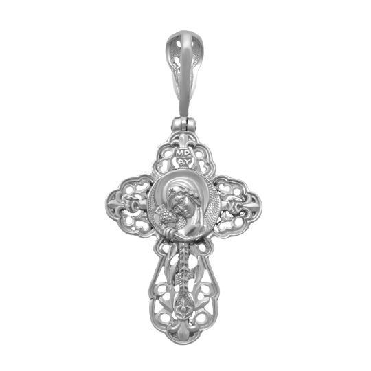 Подвеска-крест из серебра