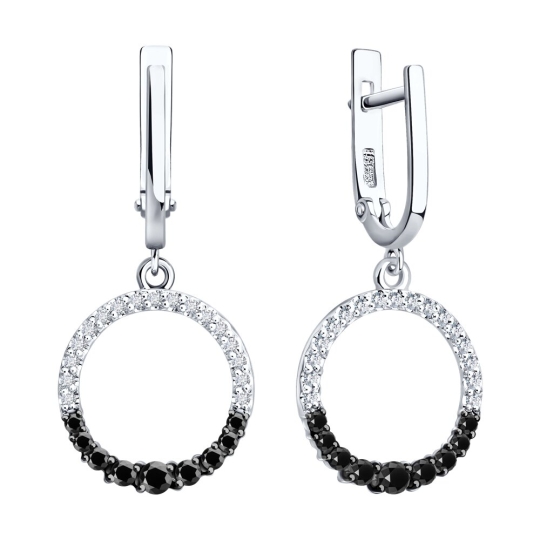 Серьги из золота с ситаллами турмалин