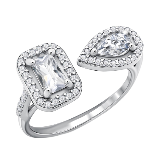 Кольцо из серебра с горным хрусталем