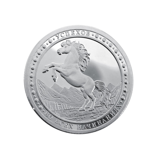 Сувенир из серебра "Монета на удачу"