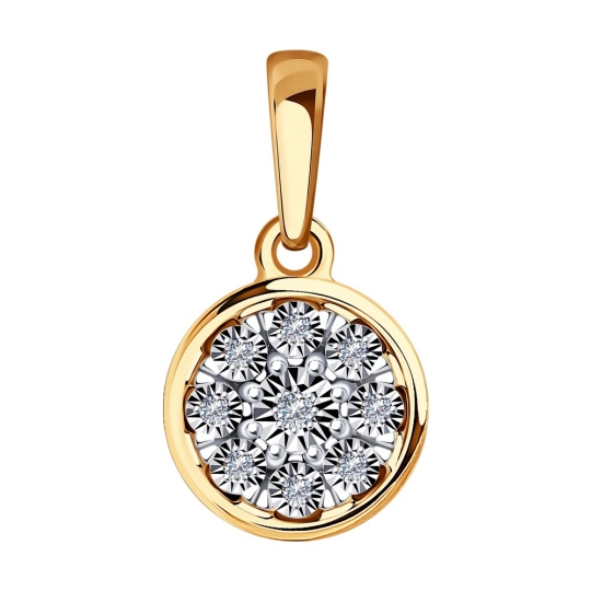 Подвеска из золота с фианитами