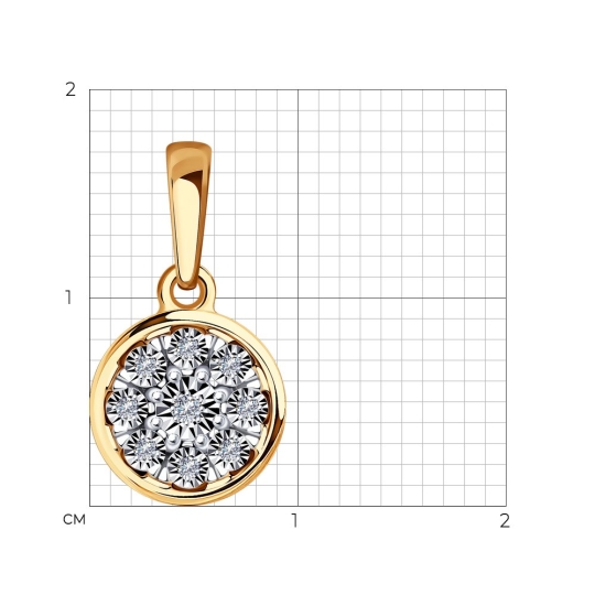 Подвеска из золота с фианитами