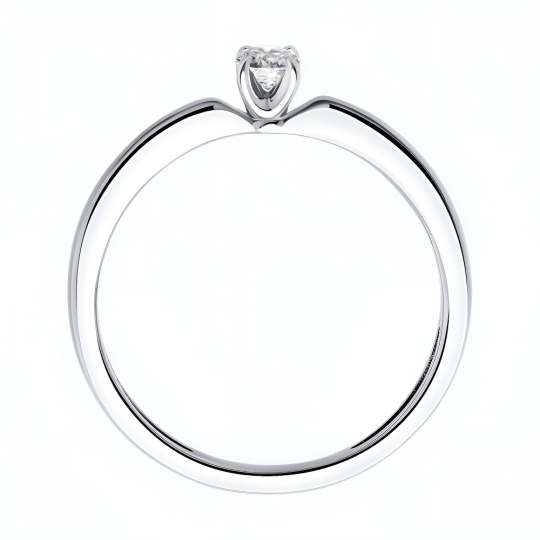 Кольцо из золота с "танцующим" бриллиантом и бриллиантами