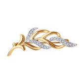 Брошь из золота с бриллиантами